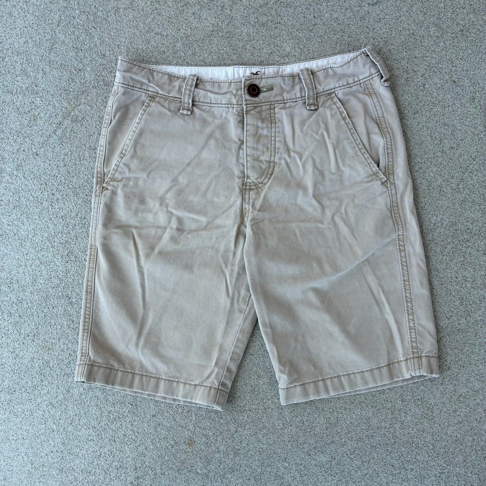 Hollister Chino Mens 29 Shorts - Tan Khaki Button Fly